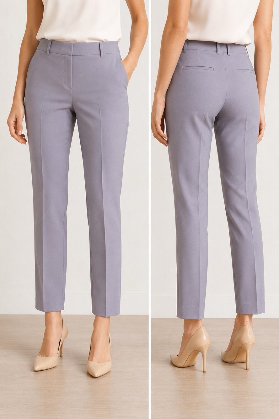 Theory Sevona Wool Pants 4 NWT Stork Gray High Rise Crop